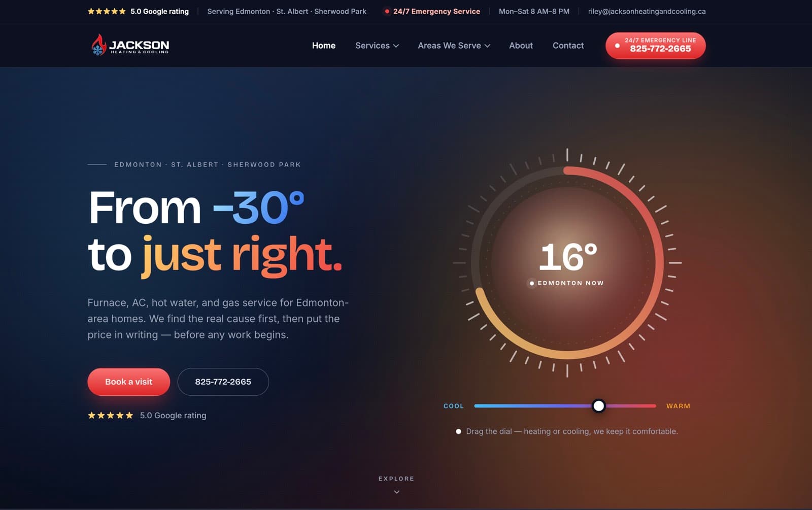 Jackson Heating & Cooling website