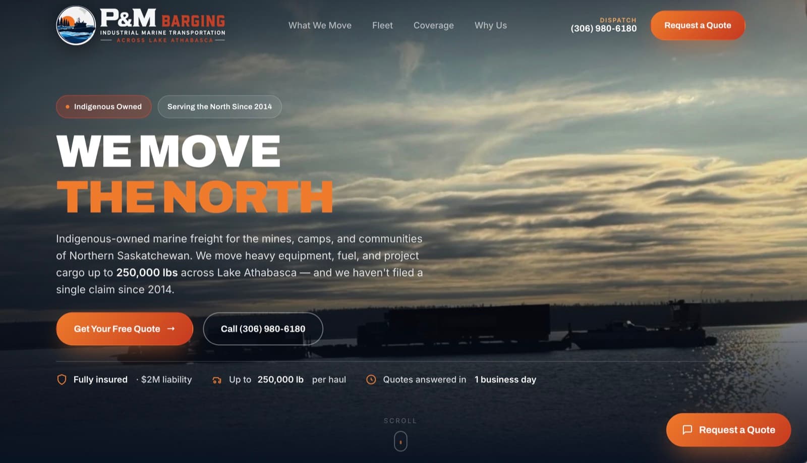 P&M Barging website
