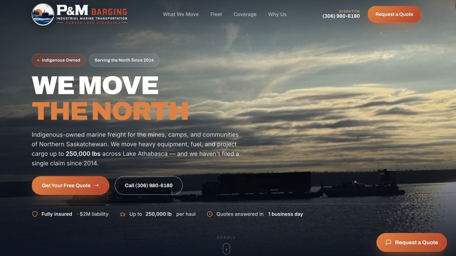 P&M Barging website
